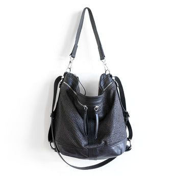 VTG165 | Michele | Vintage Hoop Hobo Double Zip - Medium