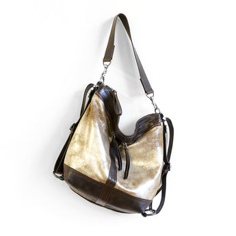 VTG047 | Michele | Vintage Hoop Hobo Double Zip - Medium