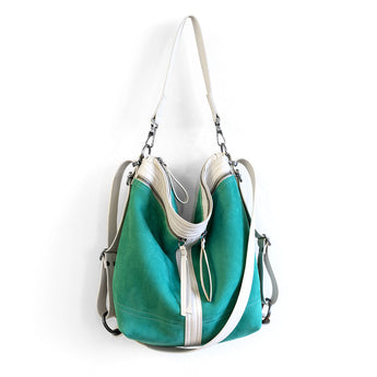VTG092 | Michele | Vintage Hoop Hobo Double Zip - Medium