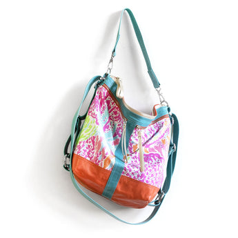 VTG411 | Michele | Vintage Hoop Hobo Double Zip - Medium