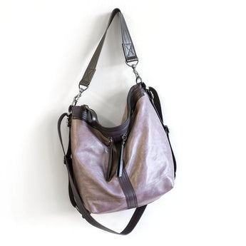 VTG075 | Michele | Vintage Hoop Hobo Double Zip - Medium