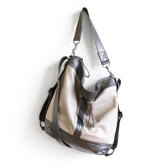 VTG023 | Michele | Vintage Hoop Hobo Double Zip - Medium