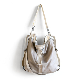 VTG060 | Michele | Vintage Hoop Hobo Double Zip - Medium