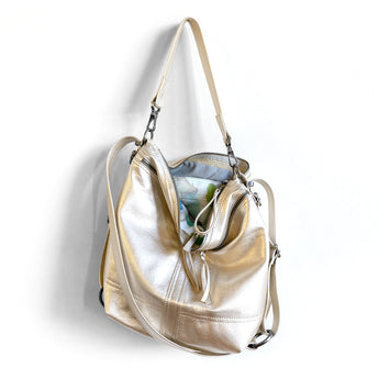 VTG062 | Michele | Vintage Hoop Hobo Double Zip - Medium