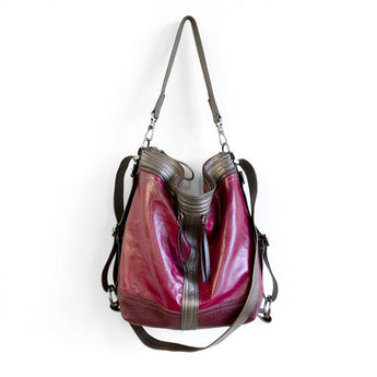 VTG088 | Michele | Vintage Hoop Hobo Double Zip - Medium