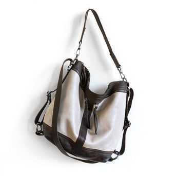 VTG070 | Michele | Vintage Hoop Hobo Double Zip - Medium