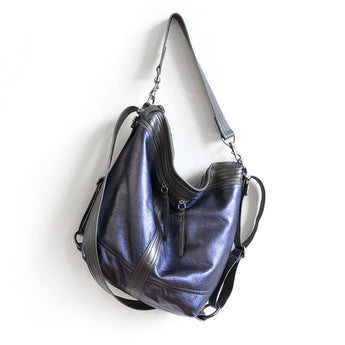 VTG017 | Michele | Vintage Hoop Hobo Double Zip - Medium