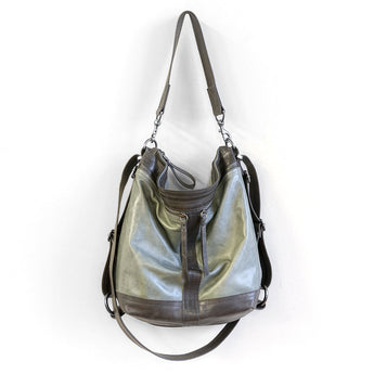VTG148 | Michele | Vintage Hoop Hobo Double Zip - Medium