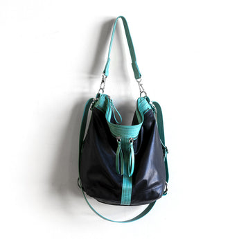 VTG226 | Michelle | Vintage Hoop Hobo Double Zip - Medium