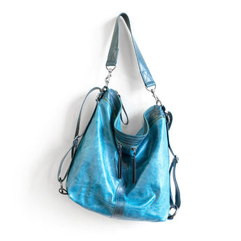 VTG043 | Michelle | Vintage Hoop Hobo Double Zip - Large