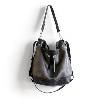 VTG230 | Michele | Vintage Hoop Hobo Double Zip - Medium
