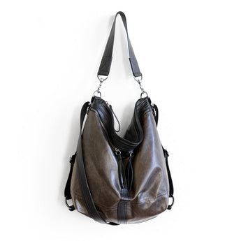 VTG093 | Miranda | Vintage Hoop Hobo Double Zip - Large