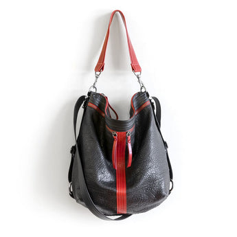 VTG267 | Naomi | Vintage Hoop Hobo Double Zip - Large
