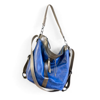 VTG085 | Nicole | Vintage Hoop Hobo Double Zip - Medium