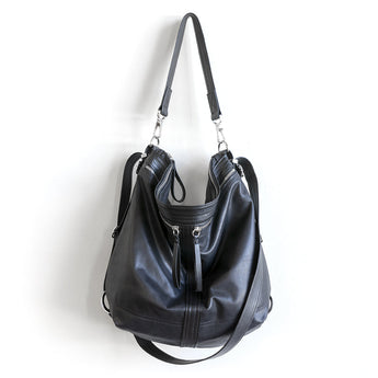 VTG217 | Nicole | Vintage Hoop Hobo Double Zip - Large