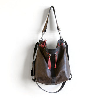 VTG222 | Nicole | Vintage Hoop Hobo Double Zip - Medium