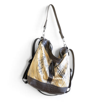 VTG103 | Nicole | Vintage Hoop Hobo Double Zip - Medium