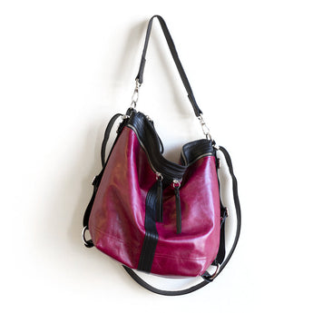 VTG114 | Nicole | Vintage Hoop Hobo Double Zip - Medium