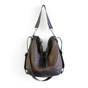 VTG091 | Nikki | Vintage Hoop Hobo Double Zip - Medium