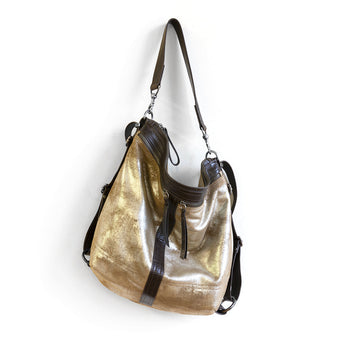 VTG046 | Nikki | Vintage Hoop Hobo Double Zip - Large