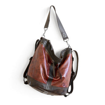 VTG104 | Nikki | Vintage Hoop Hobo Double Zip - Medium