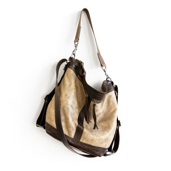 VTG082 | Nicole | Vintage Hoop Hobo Double Zip - Medium