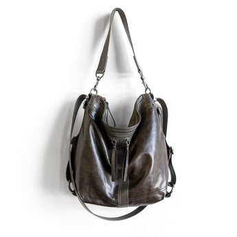 VTG174 | Nikki | Vintage Hoop Hobo Double Zip - Medium