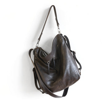 VTG008 | Olga | Vintage Hoop Hobo Double Zip - Medium