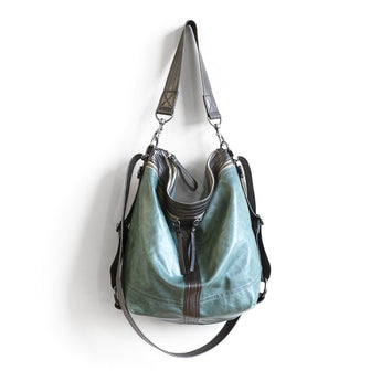 VTG034 | Lauren | Vintage Hoop Hobo Double Zip - Large