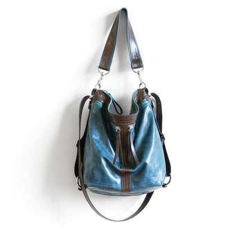 VTG344 | Patricia | Vintage Hoop Hobo Double Zip - Medium