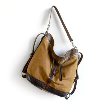VTG068 | Rachel | Vintage Hoop Hobo Double Zip - Large