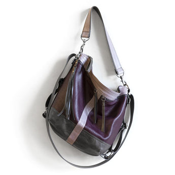 VTG437 | Sara | Texas | Vintage Hoop Hobo Double Zip - Medium