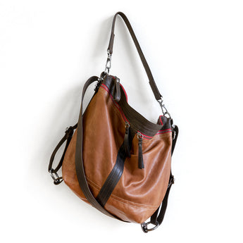 VTG053 | Sarah | Vintage Hoop Hobo Double Zip - Medium