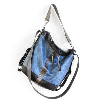 VTG130 | Sarah | Vintage Hoop Hobo Double Zip - Medium