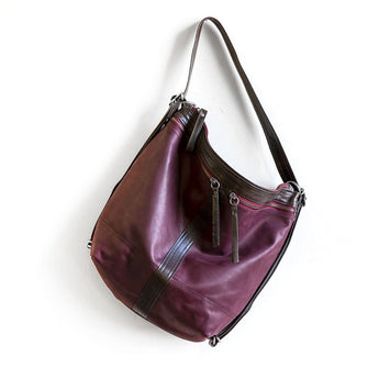 VTG316 | Vintage Hoop Hobo Double Zip - Medium