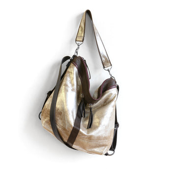 VTG016 | Selena | Vintage Hoop Hobo Double Zip - Large