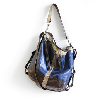 VTG361 | Selena | Vintage Hoop Hobo Double Zip - Large