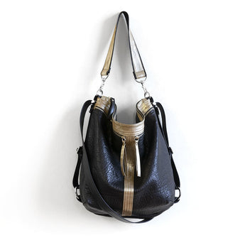 VTG338 | Selena | Vintage Hoop Hobo Double Zip - Large
