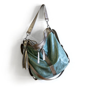 VTG260 | Selena | Vintage Hoop Hobo Double Zip - Large