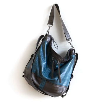 VTG423 | Selena | Pennsylvania | Vintage Hoop Hobo Double Zip - Large