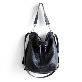 VTG193 | Sharon | Vintage Hoop Hobo Double Zip - Large