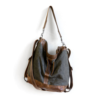VTG054 | Shawna | Vintage Hoop Hobo Double Zip - Medium