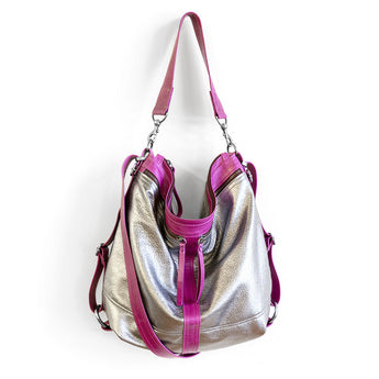 VTG199 | Sherilyn | Vintage Hoop Hobo Double Zip - Large