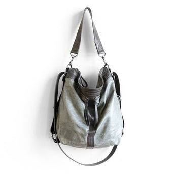 VTG196 | Staci | Vintage Hoop Hobo Double Zip - Medium