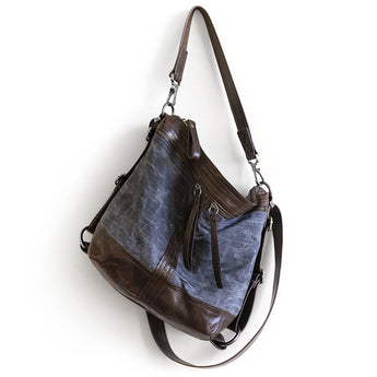 VTG485 | Stacy | Nevada | Vintage Hoop Hobo Double Zip - Small