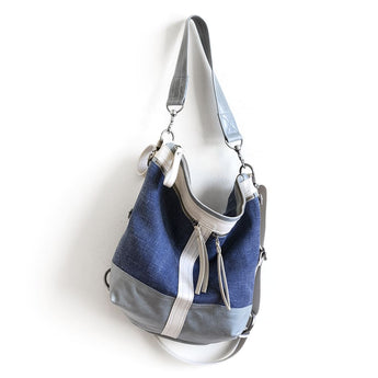 VTG465 | Suzi | Canada | Vintage Hoop Hobo Double Zip - Medium