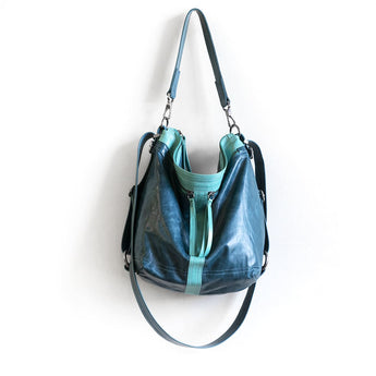 VTG383 | Tamara | Vintage Hoop Hobo Double Zip - Medium
