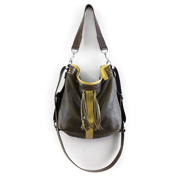 VTG516 | Tang | New York | Vintage Hoop Hobo Double Zip - Small