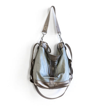 VTG107 | Tina | Vintage Hoop Hobo Double Zip - Large