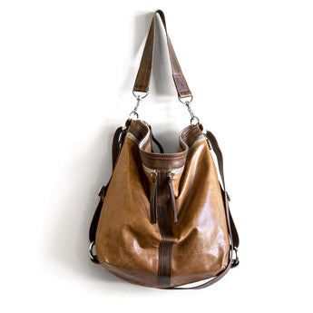 VTG291 | Tonia | Vintage Hoop Hobo Double Zip - Large
